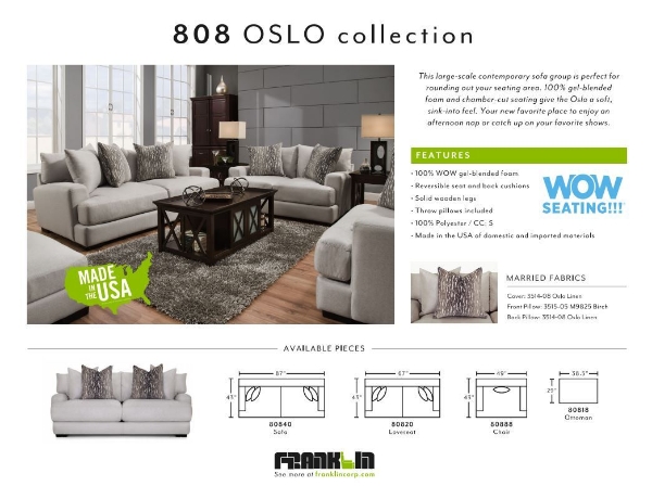 Picture of Oslo Linen Ottoman
