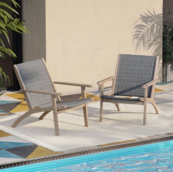 Picture of Palm Outdoor Set with 2 Chairs and End Table