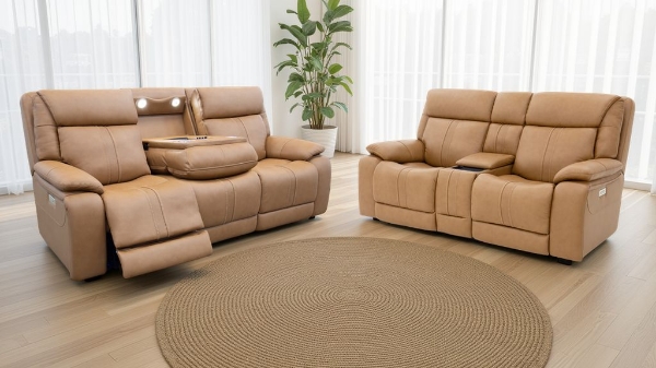 Picture of Cruise Leather Tan Sofa