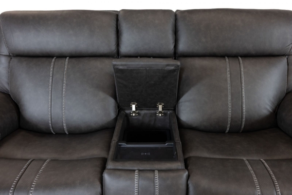 Picture of Cruise Leather Grey Loveseat