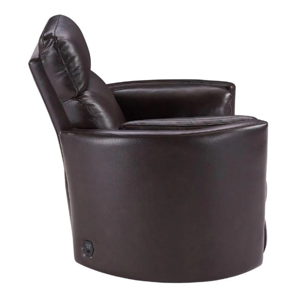 Picture of Radius Brown Leather Power Swivel Recliner