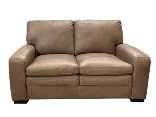Picture of Laramie Taupe Leather Loveseat