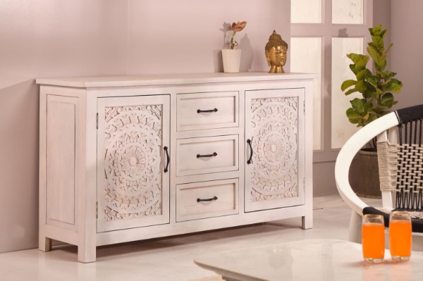 Picture of Carved Lace 3 Drawer and 2 Door
