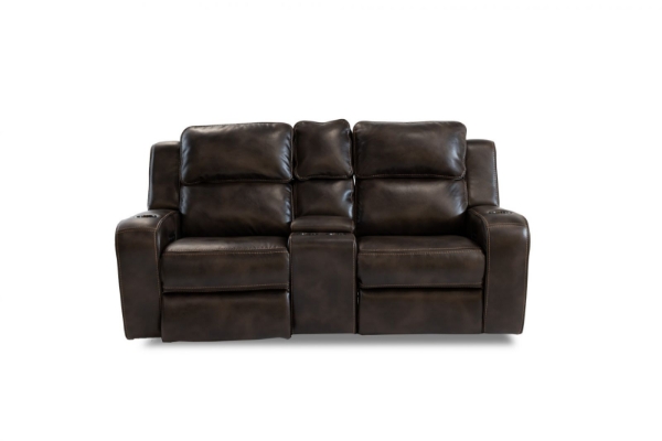 Picture of Mirage Brown Power Reclining Console Loveseat