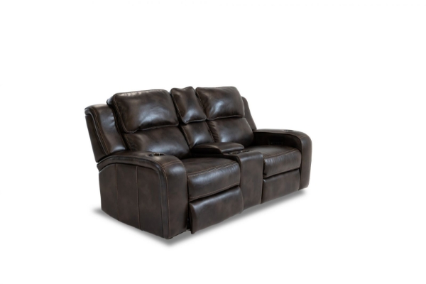 Picture of Mirage Brown Power Reclining Console Loveseat