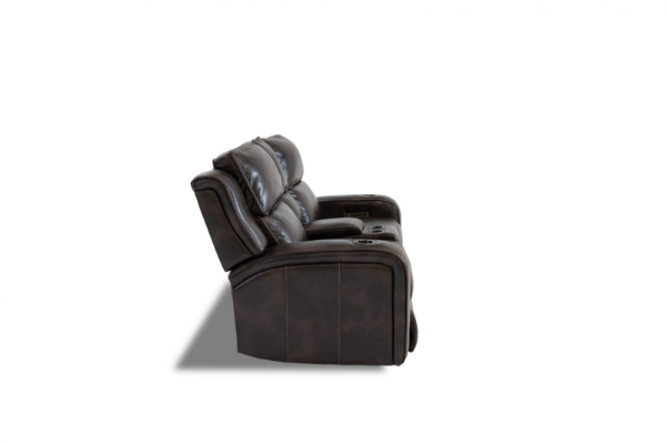 Picture of Mirage Brown Power Reclining Console Loveseat