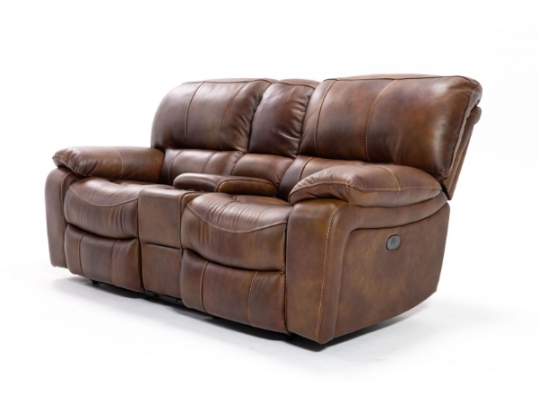 Picture of Infinity Reclining Leather Console Loveseat