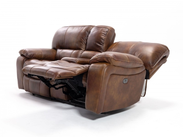 Picture of Infinity Reclining Leather Console Loveseat