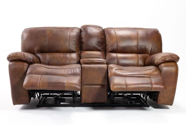 Picture of Infinity Reclining Leather Console Loveseat