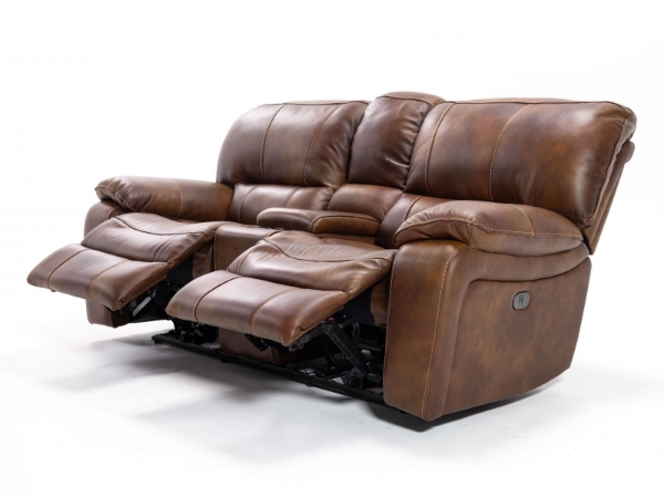 Picture of Infinity Reclining Leather Console Loveseat