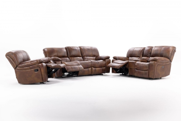 Picture of Infinity Reclining Leather Console Loveseat