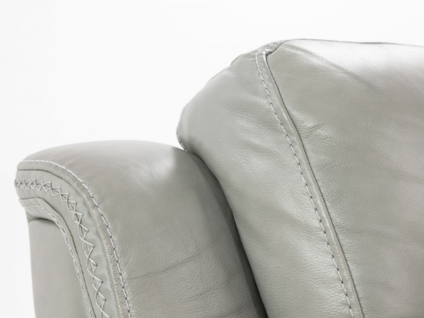 Picture of Moccasin Stitch Grey Power Recliner
