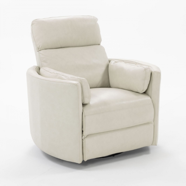 Picture of Radius Ivory Leather Power Swivel Recliner