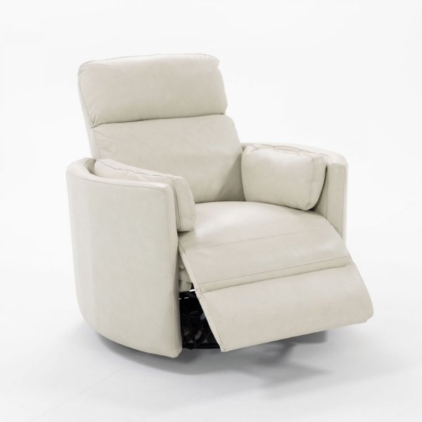 Picture of Radius Ivory Leather Power Swivel Recliner