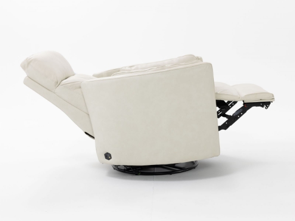 Picture of Radius Ivory Leather Power Swivel Recliner