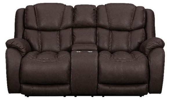 Picture of Velocity Chocolate Power Console Loveseat