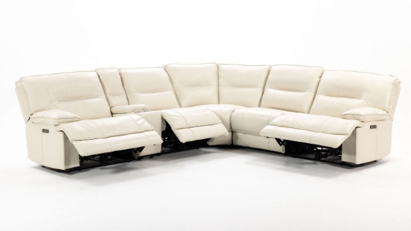 Picture of Flint II 6 Piece Cream Power Sectional