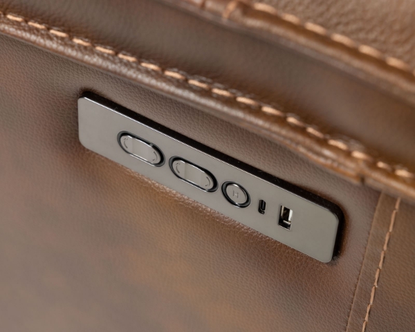 Picture of Flint II 6 Piece Brown Power Sectional RAF Chaise