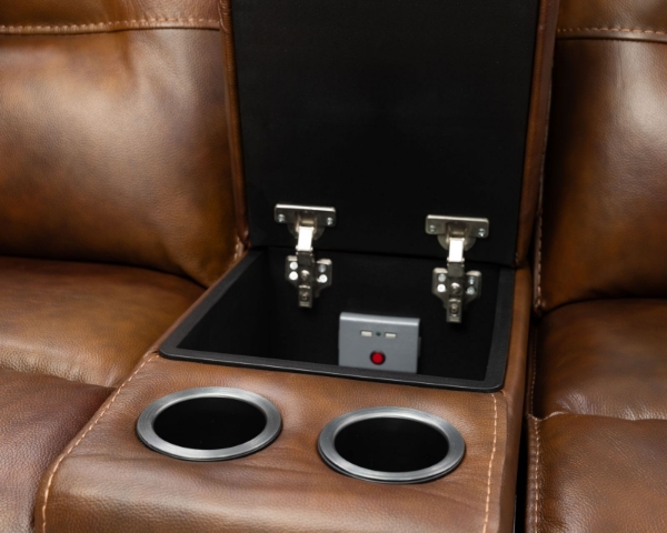 Picture of Flint II 6 Piece Brown Power Sectional RAF Chaise