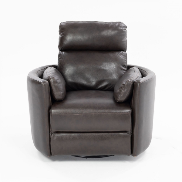 Picture of Radius Brown Leather Power Swivel Recliner