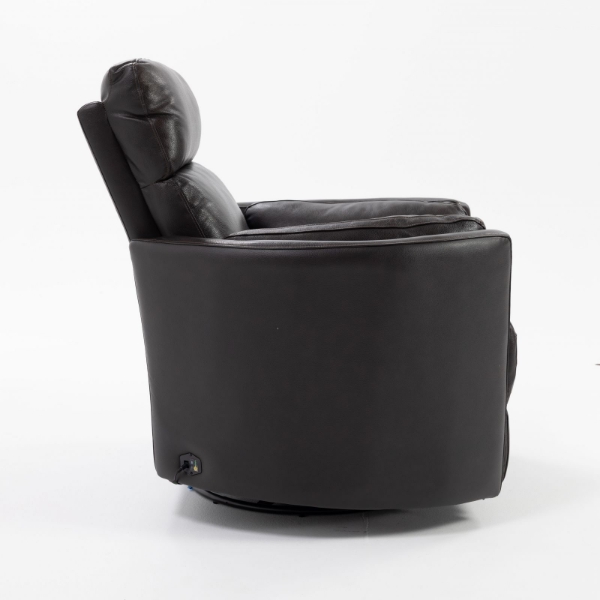 Picture of Radius Brown Leather Power Swivel Recliner